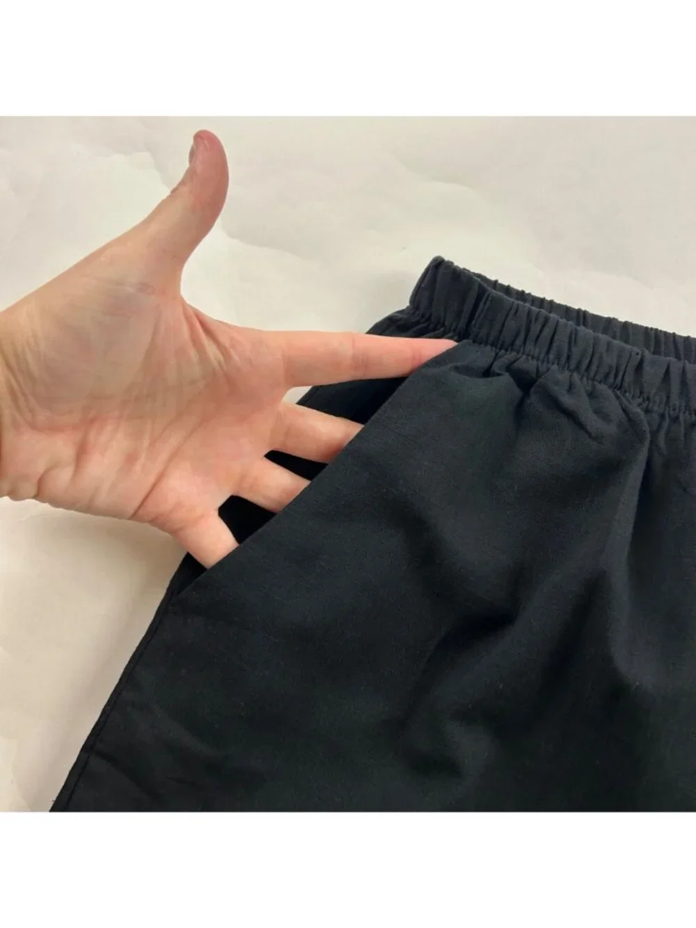 Billy J Black Lightweight Cotton Pull On Wide Leg Lounge Pant L - Picture 3 of 8